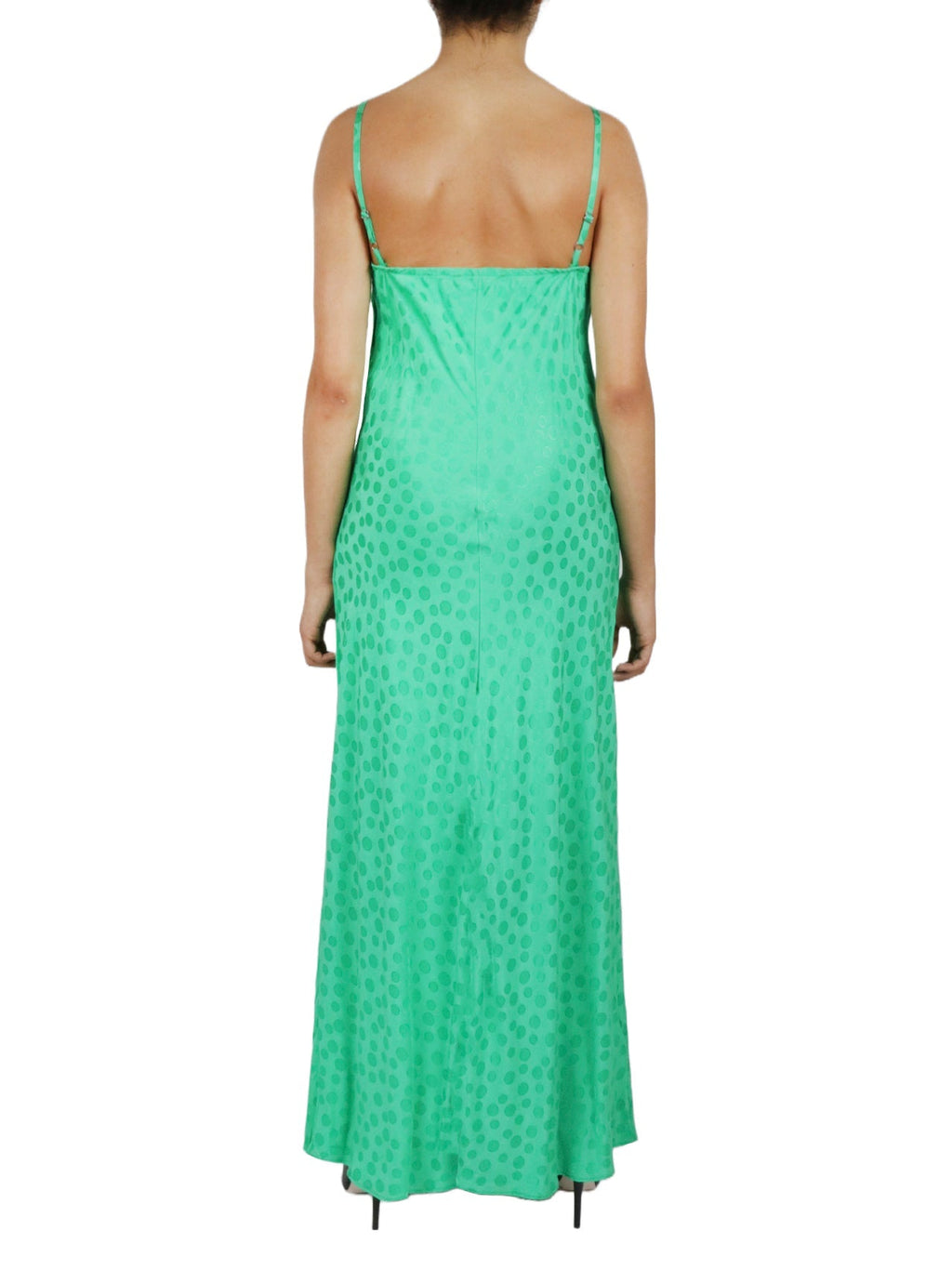 Tonal Patterned Charmeuse Dress